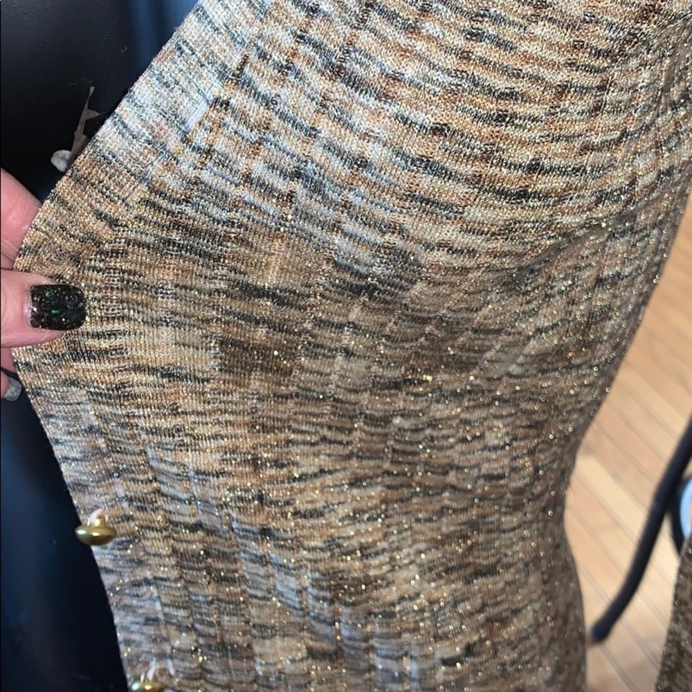 Cache large gold cardigan shiny - Picture 2 of 8